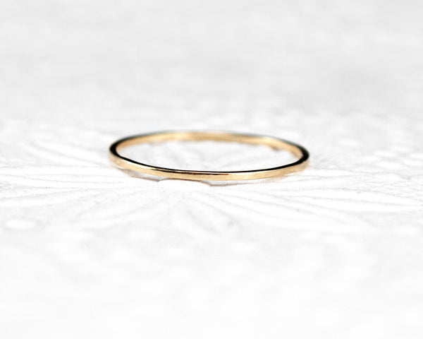 Thin gold ring
