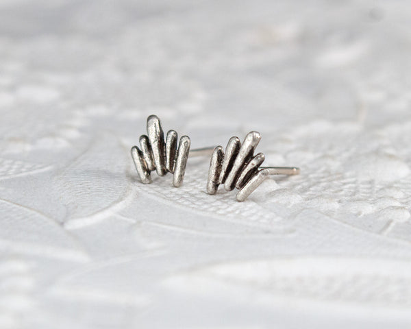unique, sterling silver stud earrings