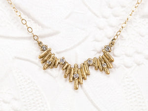 Solid gold sun necklace, Handmade artisan jewelry