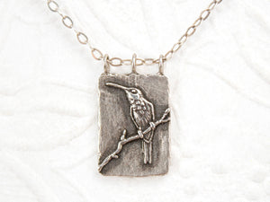 Sterling silver hummingbird necklace