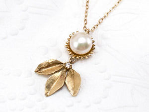 14k gold pearl necklace