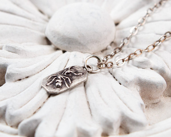 Sterling silver ant pendant necklace