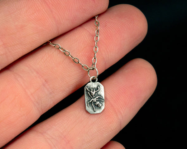 Sterling silver ant pendant necklace