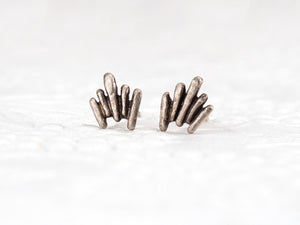 unique, sterling silver stud earrings