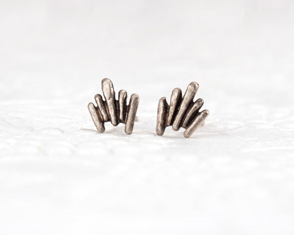unique, sterling silver stud earrings