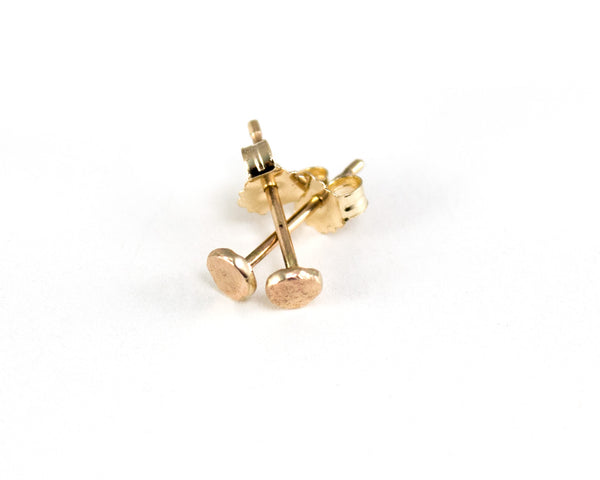 hammered gold stud earrings
