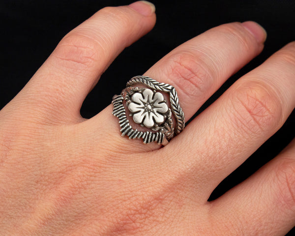 Unique and handmade sterling silver ring stack