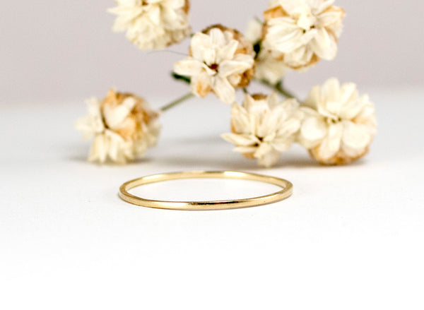 Thin gold ring