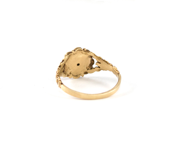 Vintage style flower ring, back view