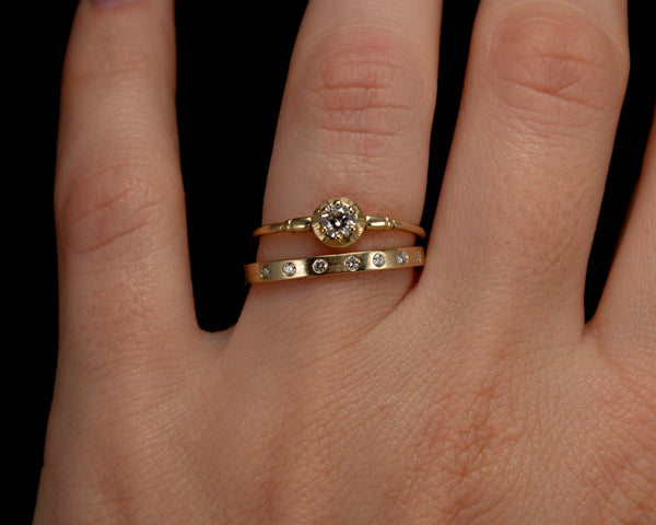 diamond wedding band modeled