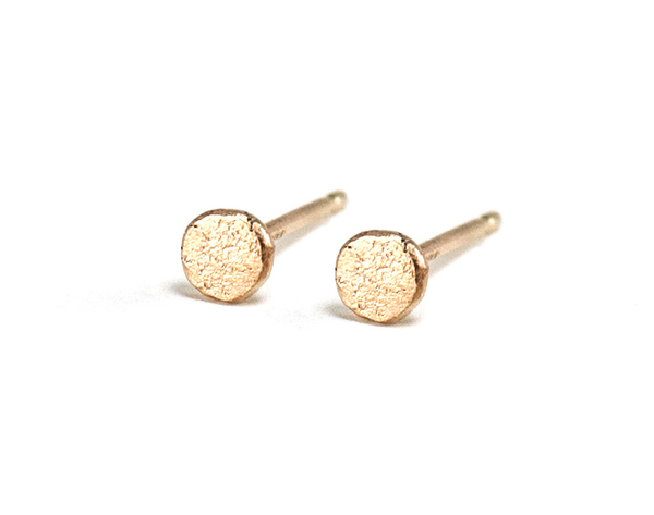 hammered gold stud earrings