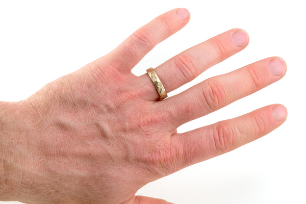 handmade men's wedding band 5mm