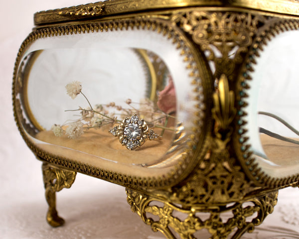 Unique, vintage style engagement ring