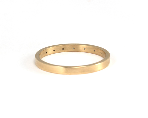 flush set ring, back view