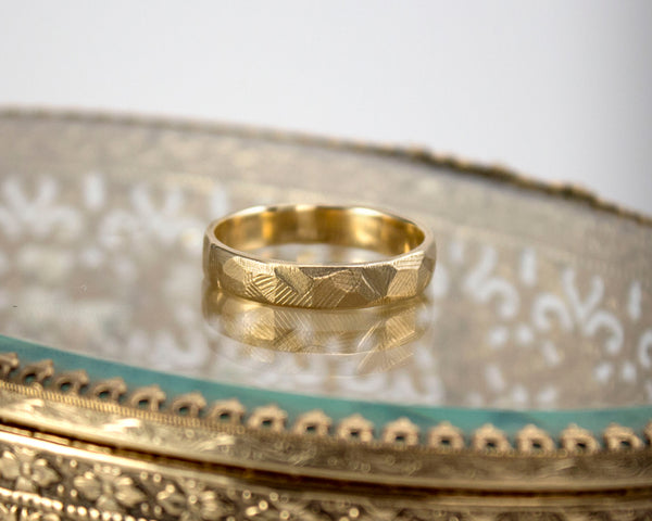 handmade men's wedding band 5mm