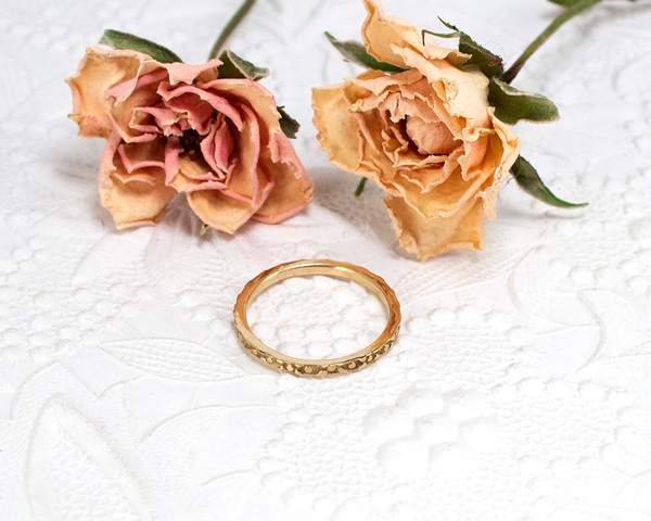 gold boho wedding ring