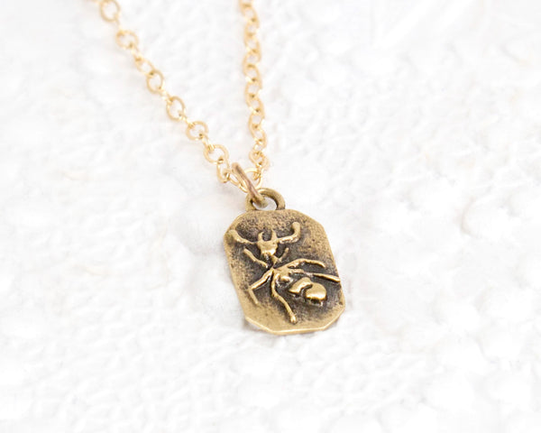 Ant Necklace - Solid 14K
