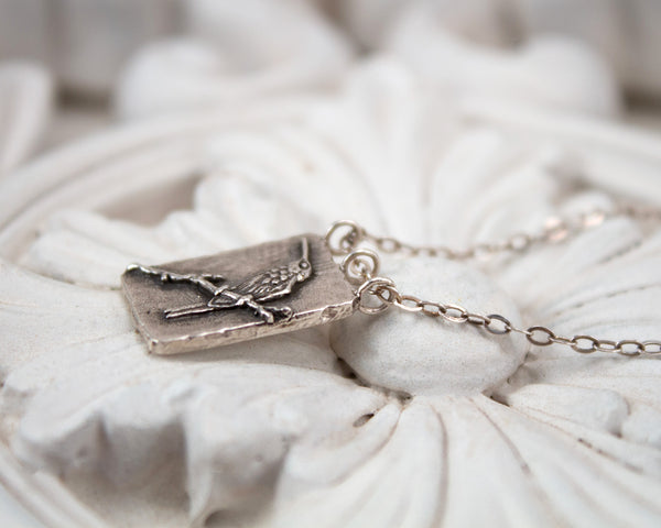 Hummingbird Necklace - Sterling Silver