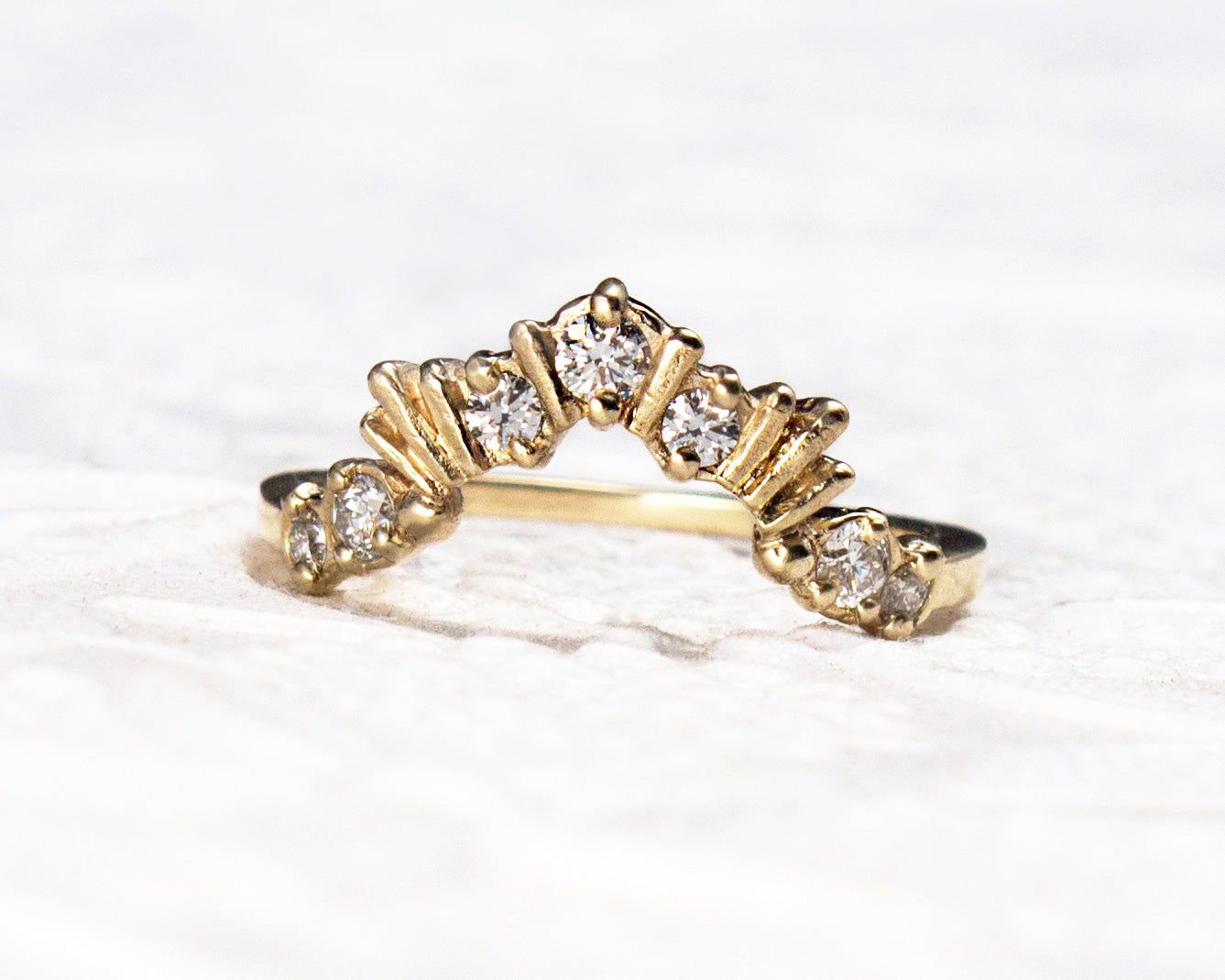 Opal Crown 6 Diamond Ring