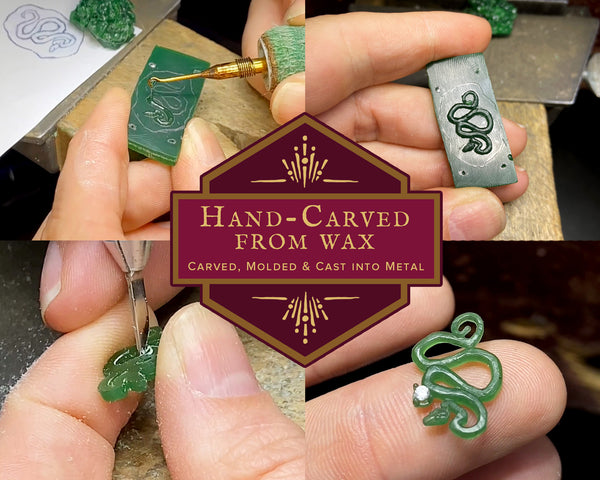 Snake Necklace hand-carved from wax