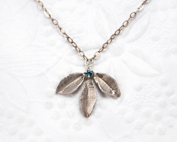 Sprig Leaf Necklace - Sterling Silver