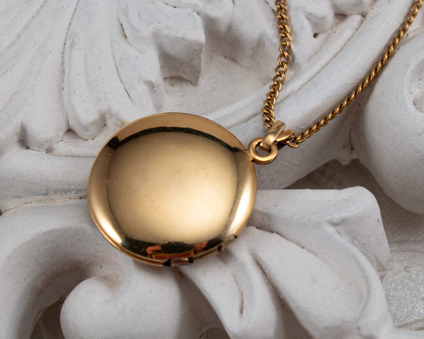 Gold-filled vintage locket necklace