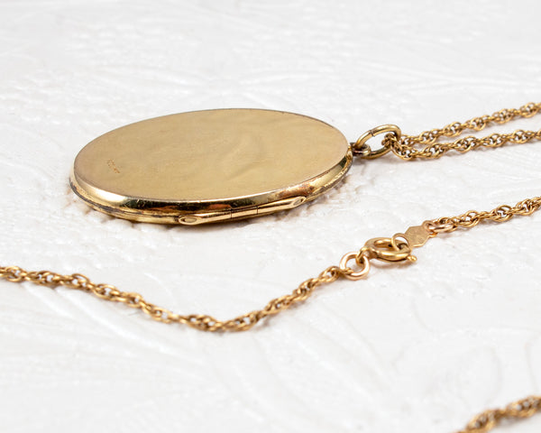 Gold-filled vintage locket necklace
