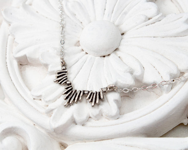 sterling silver sunburst pendant