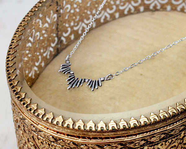 sterling silver sunburst pendant