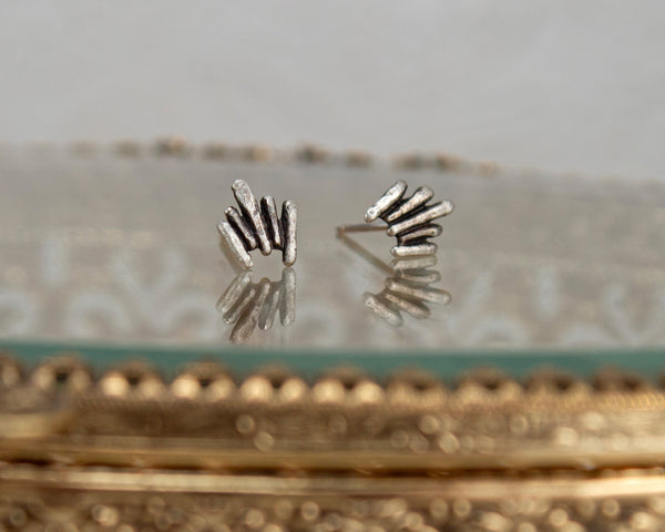 unique, sterling silver stud earrings