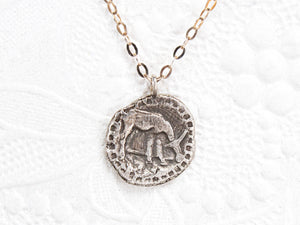 Sterling silver cow necklace