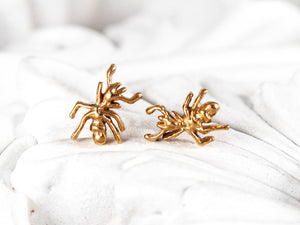 Gold vermeil ant stud earrings