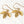 gold vermeil leaf dangle earrings