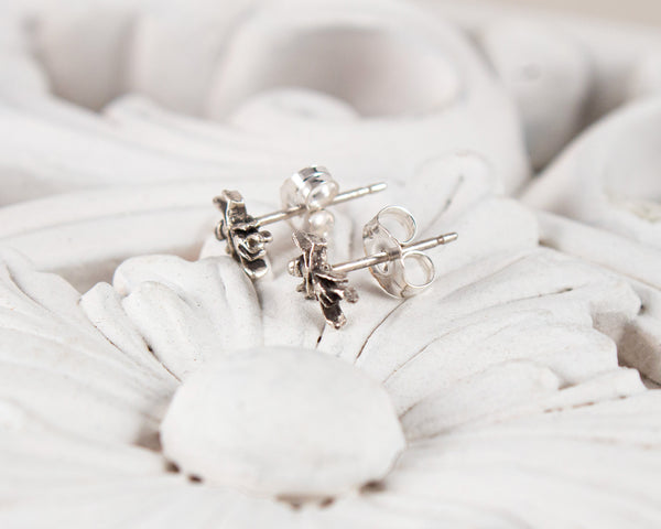 sterling silver ant stud earrings