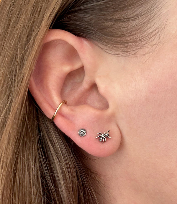 sterling silver ant stud earrings