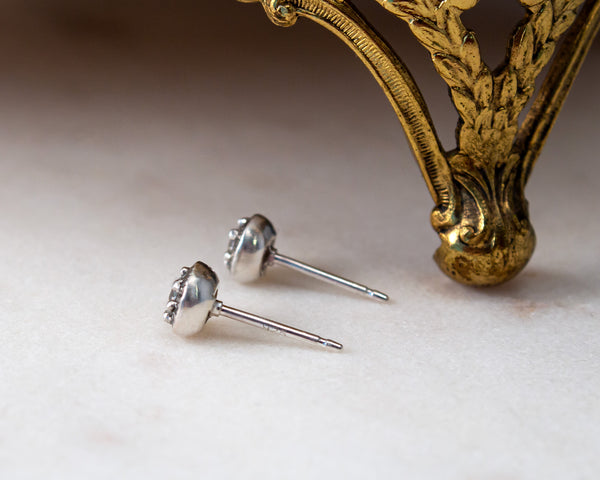 Reflection Diamond Stud Earrings - Sterling Silver
