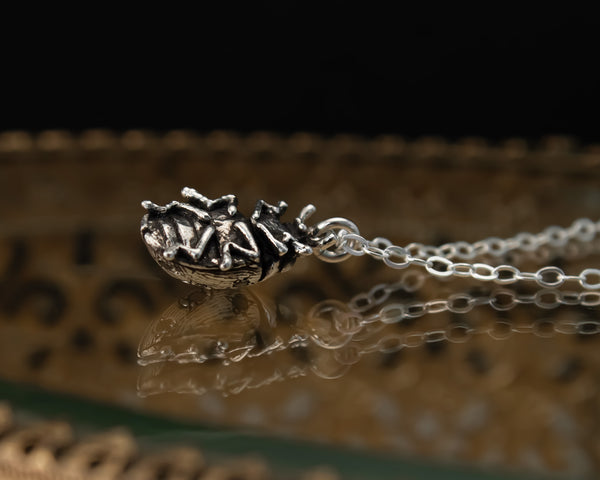 Lucky Ladybug Necklace - Sterling Silver & Diamonds