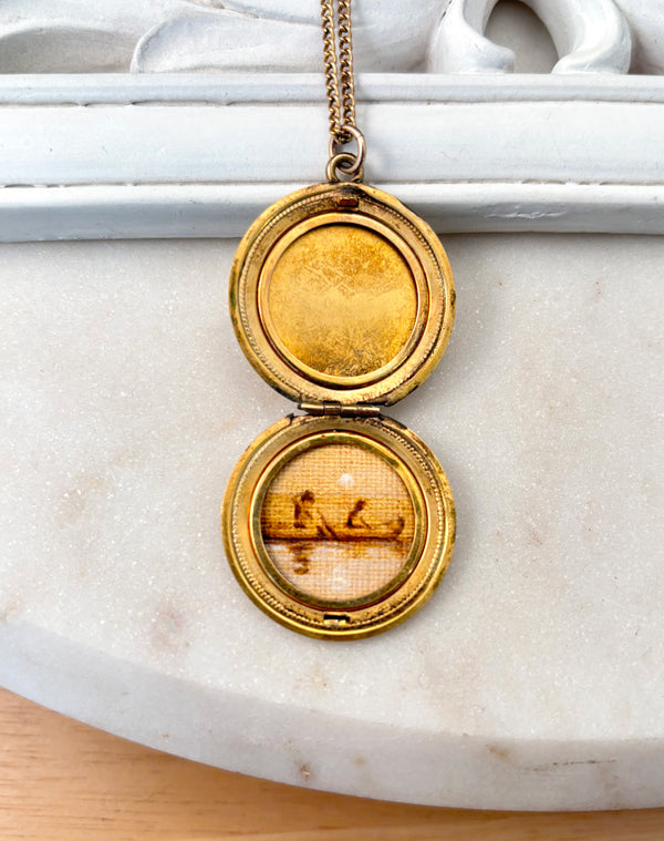 Vintage Locket & Canoe