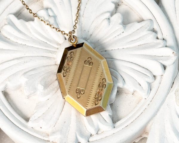 Vintage locket gold filled
