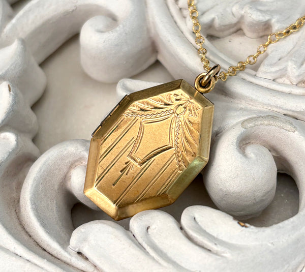 Vintage Locket & Sailboat