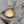 Back of Small, round vintage locket with dog