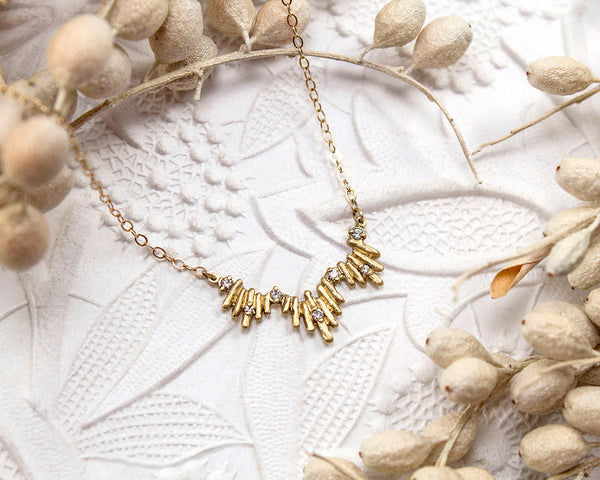 vintage style gold necklace
