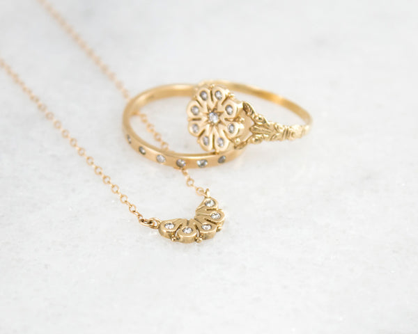 Petal Necklace with Gemstones - Leah Hollrock