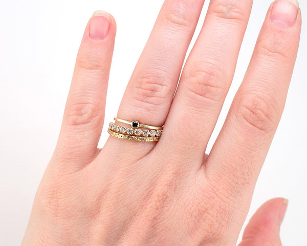 Handmade jewelry stacking rings, solid gold rings