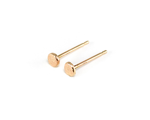 hammered gold stud earrings