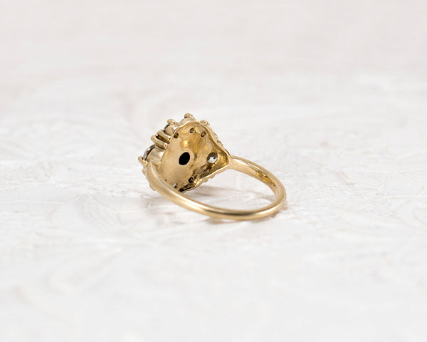 Reverse side of skull engagement ring