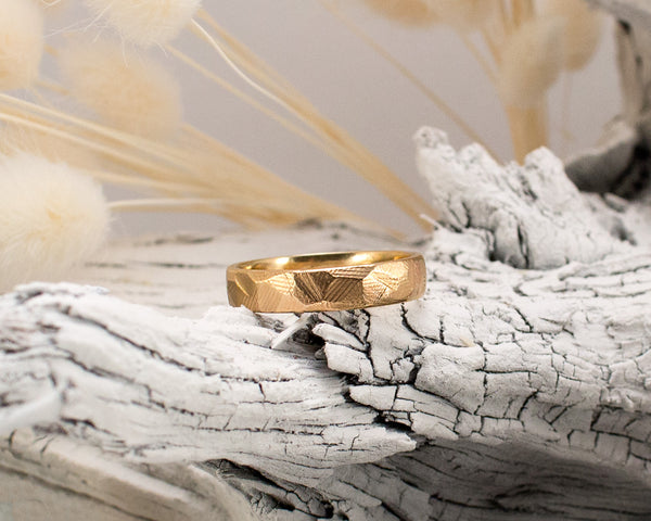 Buy Matching Wedding Bands With Unique Twisted Design. Gold Rings Set.  Couple Wedding Rings. Gold Bands With Diamonds. Unusual Wedding Bands  Online in India - Etsy