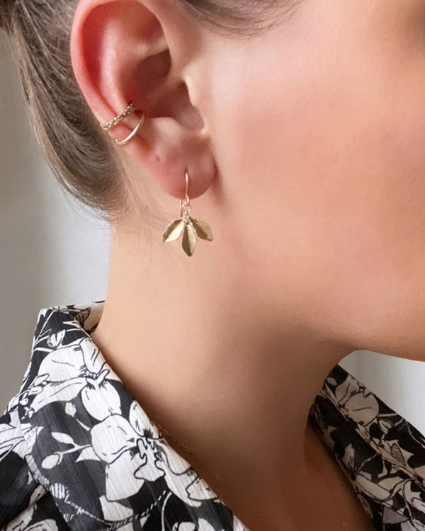 Sprig Leaf Earrings - Leah Hollrock