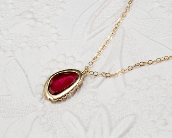 One-of-a-kind Garnet Necklace - Leah Hollrock