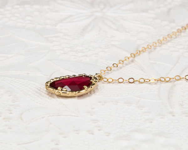 One-of-a-kind Garnet Necklace - Leah Hollrock